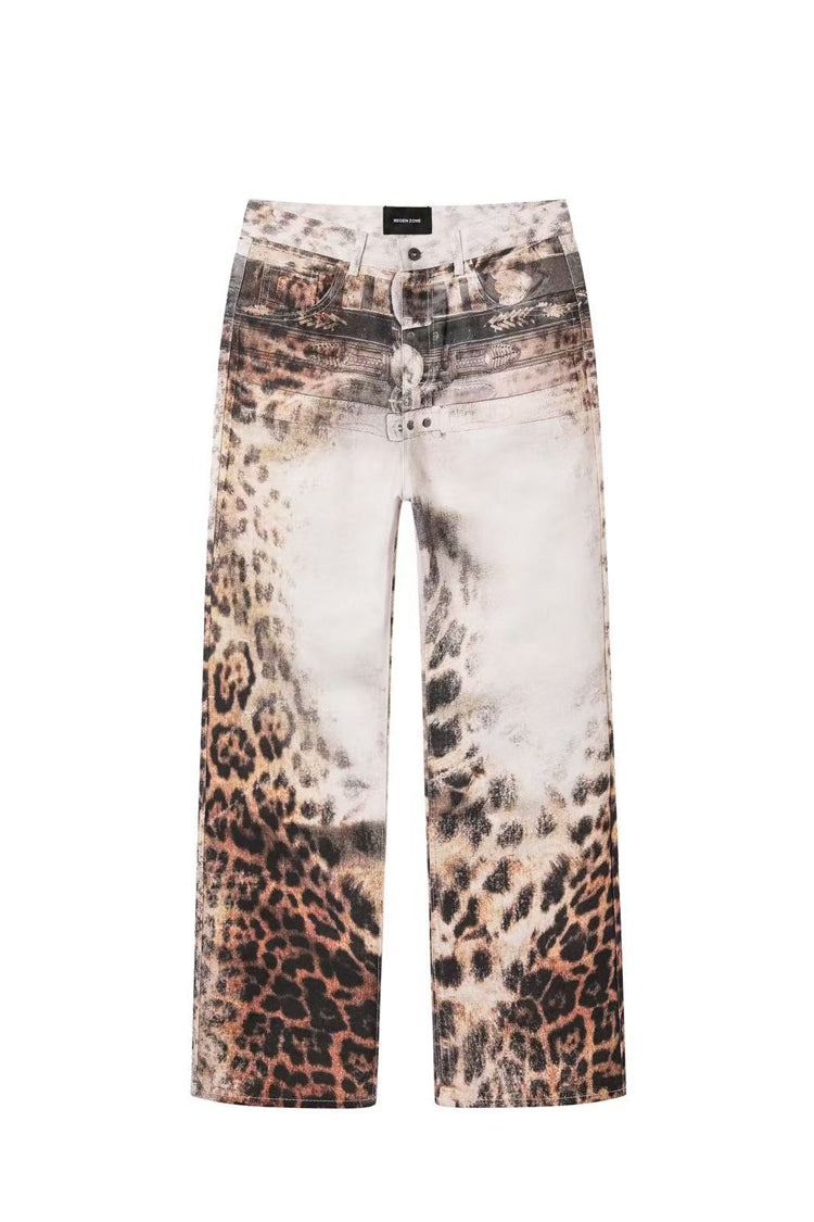 REGEN ZONE丨Leopard Gradient Pants - PSYLOS 1, REGEN ZONE丨Leopard Gradient Pants, Pants, REGEN ZONE•JAPAN, PSYLOS 1